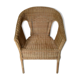 Vintage rattan armchair 60s