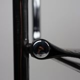 Pair of Matteo Grassi MG5 chairs in black leather and chrome