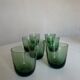 Set de 7 verres gobelets 1960 en verre soufflé vert