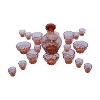 Ensemble carafe à liqueur et verres