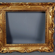 Old frame gilded carved wood gold leaf 41x36 cm, foliage 30x25 cm Montparnasse style SB