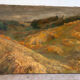 Paysage ochre et brun, huile sur toile signé