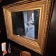Large antique Napoleon III mirror – Wooden and gilded stucco frame – 135 × 114