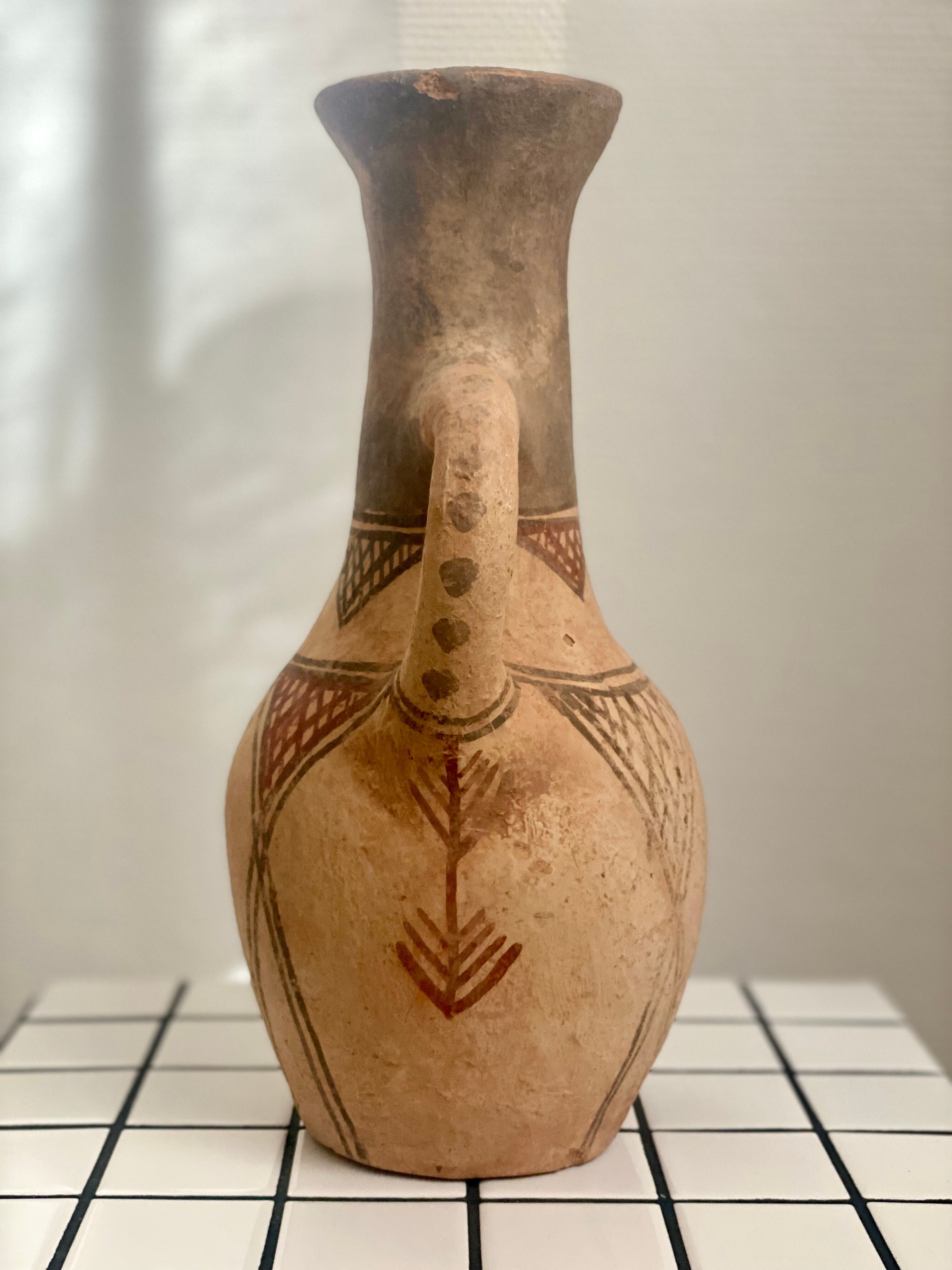 Pottery vase vintage water jar Berber Moroccan rif