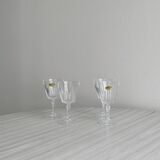 4 verres à liqueur vintage en cristal