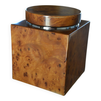 Boîte, pot à tabac en ronce de noyer