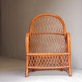 Wicker armchairs by Gervasoni, Italy, 1970s, set of 2.