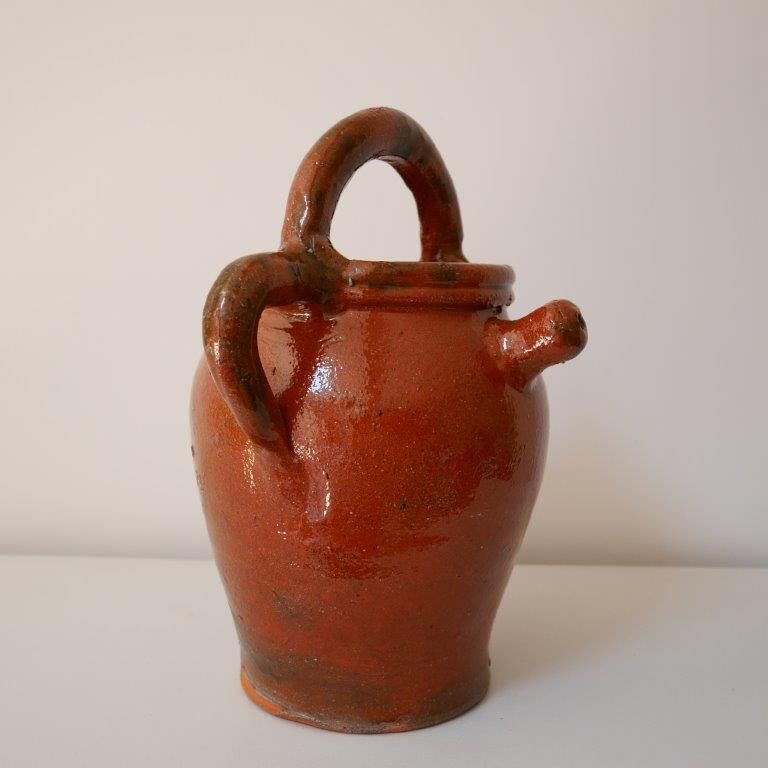 Glazed terracotta vase or jar