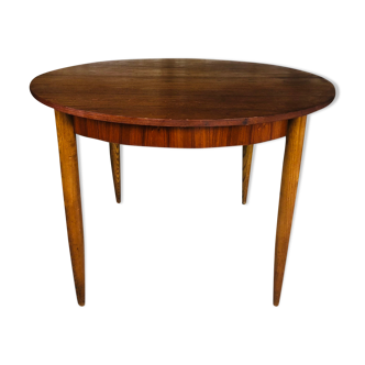 Extendable teak dining table, butterfly extension, circa 1960