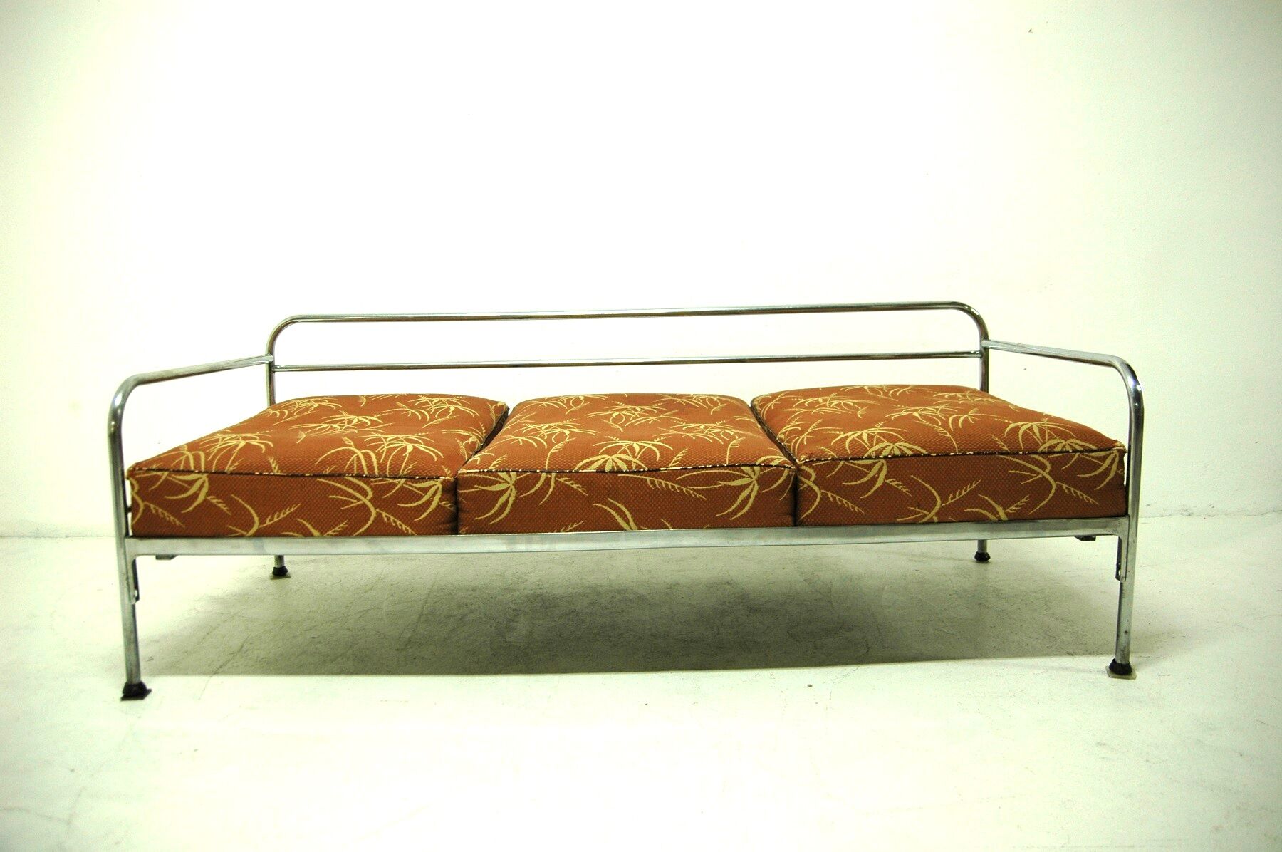 Chromium plated bauhaus sofa by Robert Slezák, 1930s