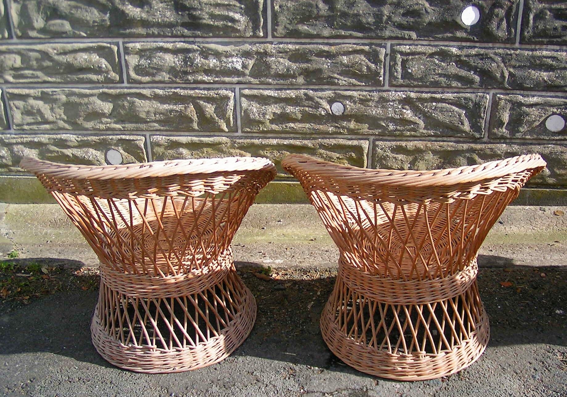 Rattan basket chairs