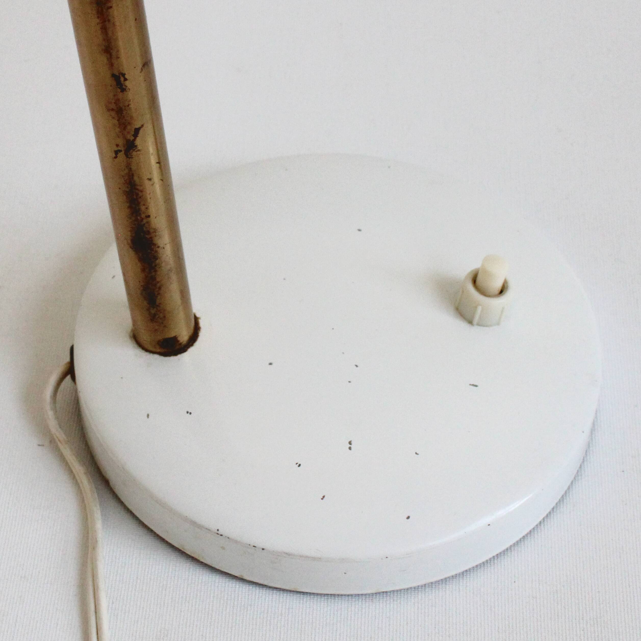 Lampe de table / bureau vintage en métal laqué
