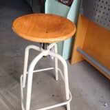 Vintage adjustable stool with screws
