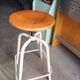 Vintage adjustable stool with screws