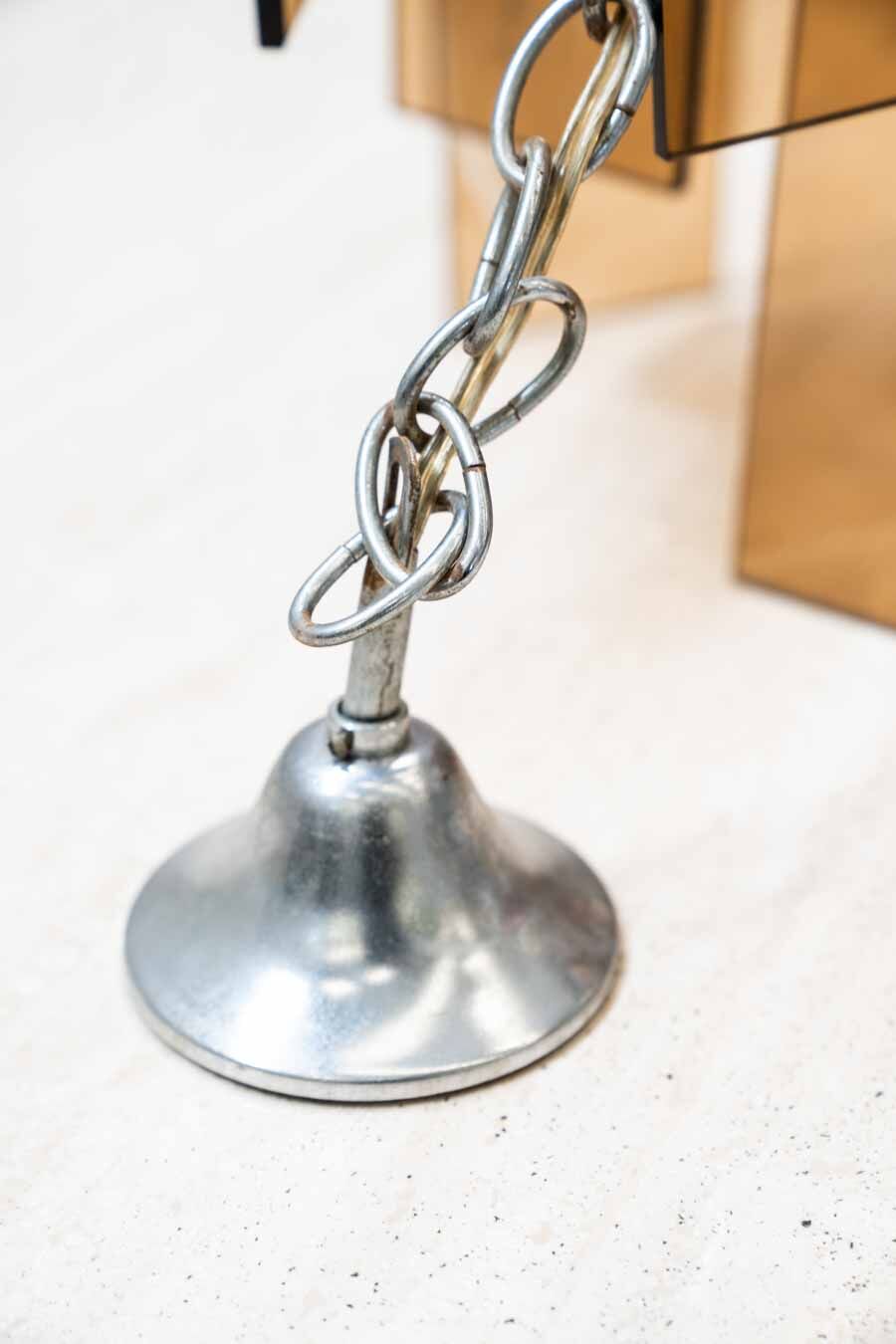 Orange glass lamps six bulbs