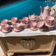 Magnificent service in art deco pastel pink porcelain.