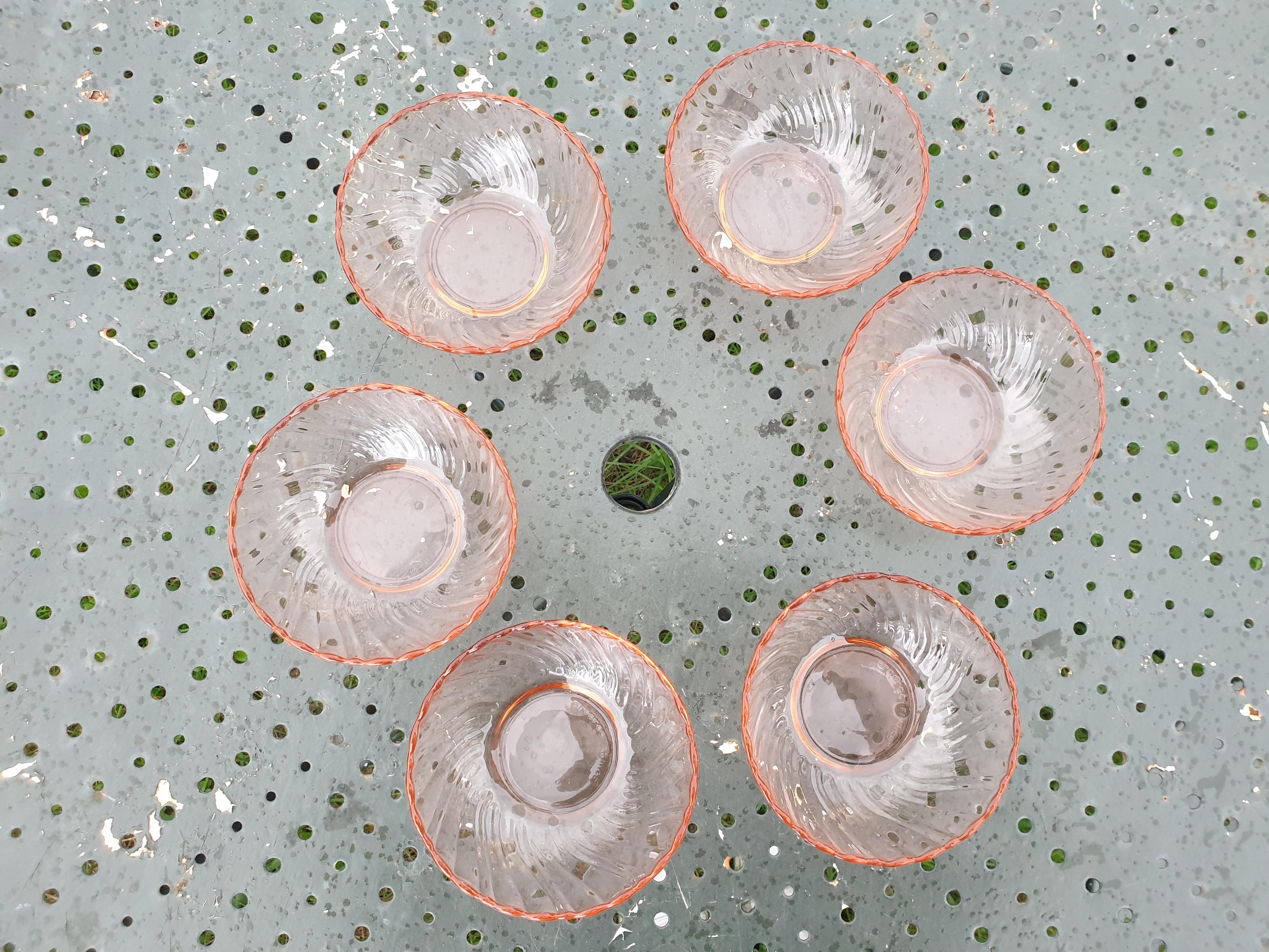 Arcoroc rosaline 6 cup set