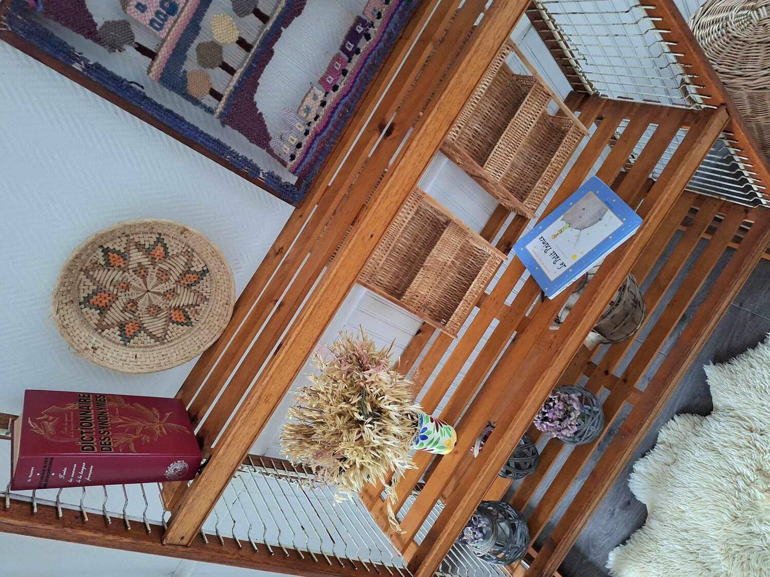Vintage bakery shelves, old trade furniture
