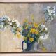 Oil on panel by maurice testard, 1880-1969. bouquet