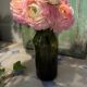 Vase en verre soufflé de couleur verte