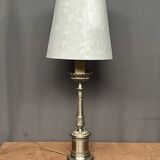 Table lamp. Solid silvered metal.