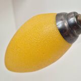 Pendant light, in brass and tricolor opaline glass