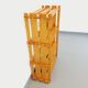 Bookcase vintage pine shelf from the 80s in the style of Maison Regain