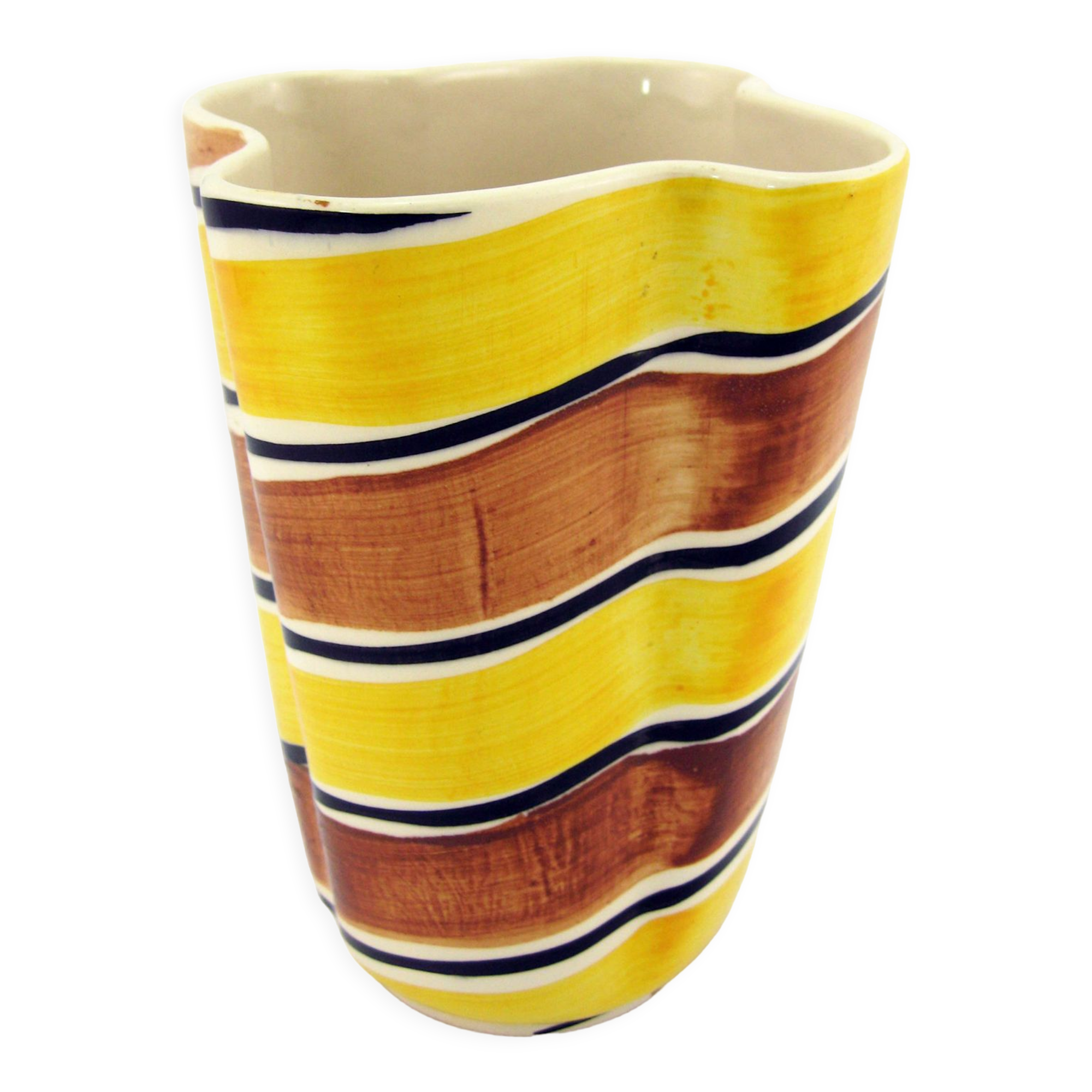 Ceramic handkerchief vase - Poët Laval France - vintage 50s