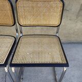 Set of 4 Marcel Breuer chairs model B32 in cane