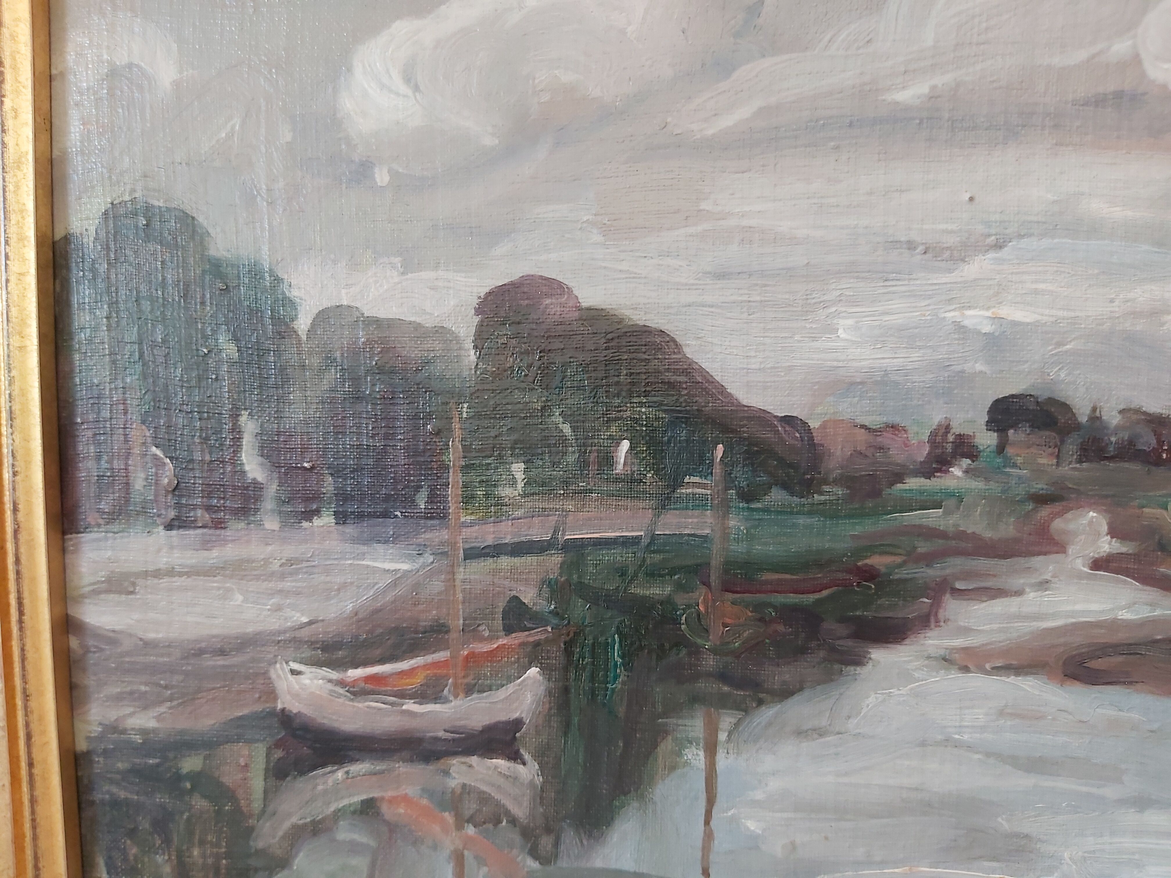 Marine oil on canvas signed