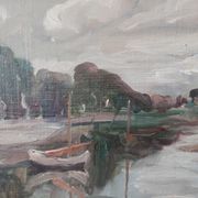 Marine oil on canvas signed
