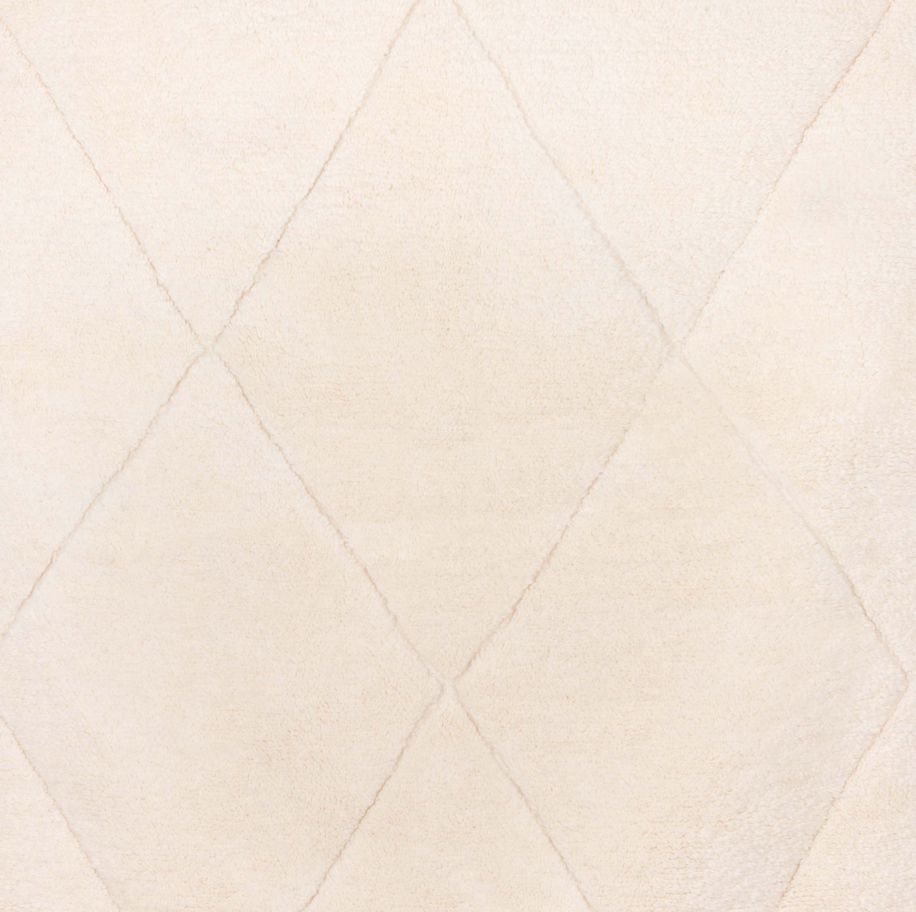 Tapis berbere beni ourain ecru 190 x 155 cm
