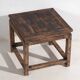 Square side table in old solid wood
