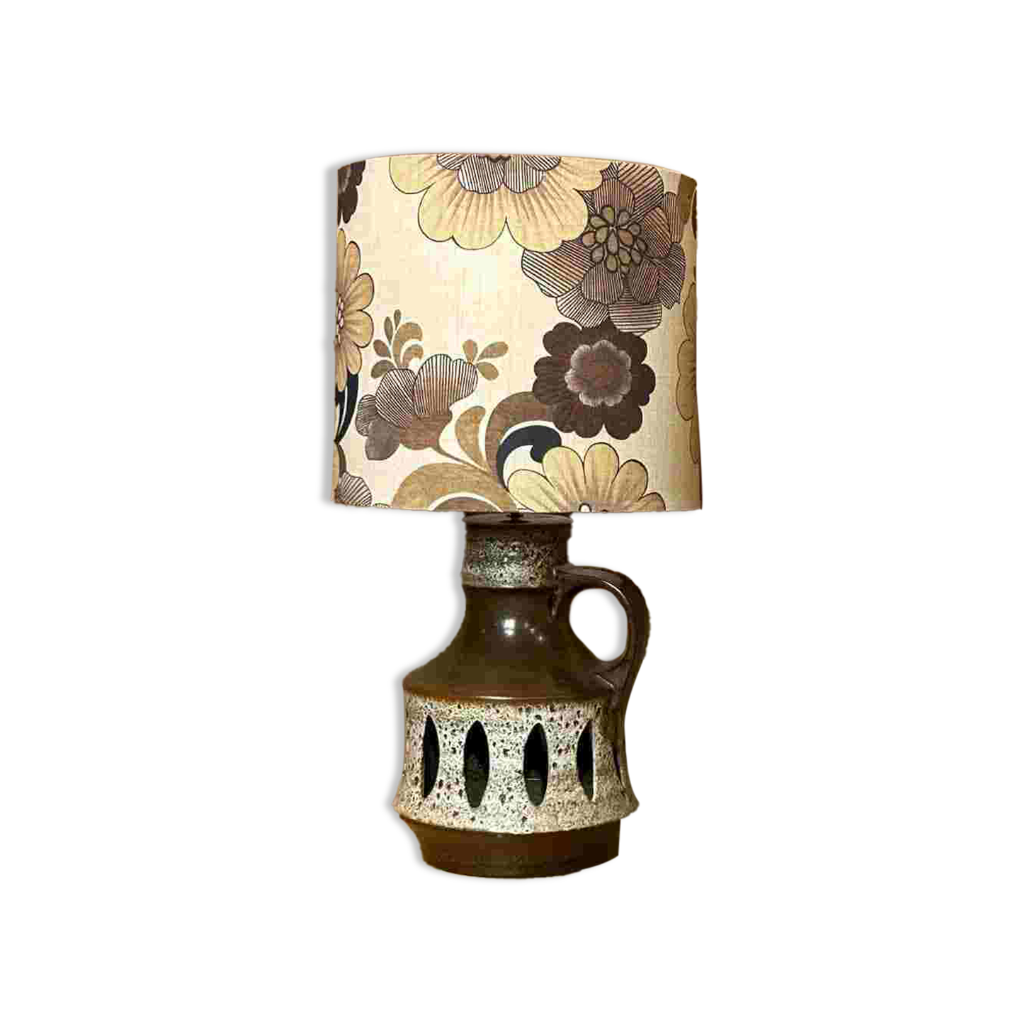 70′ brown ceramic lamp