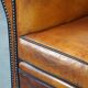 Sleek sheepskin Art Deco design armchair with beautiful details