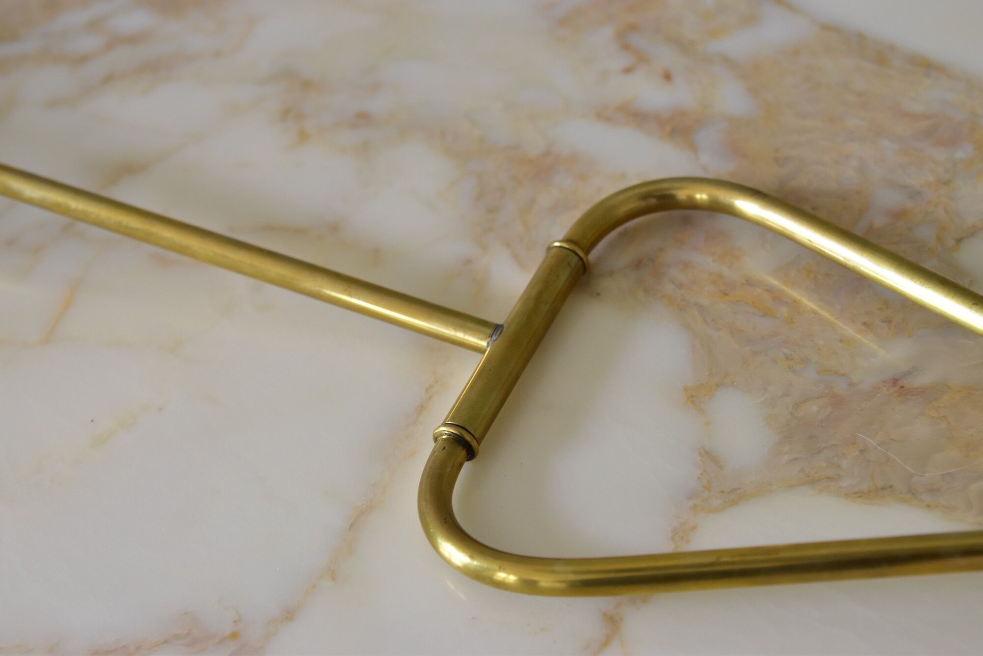 Original 1950s light blue & brass metal Swing Wall Light Made by Cosack, Germany