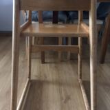 Gärsnäs high chair "robust" made of solid beech wood and leather.