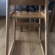 Gärsnäs high chair "robust" made of solid beech wood and leather.