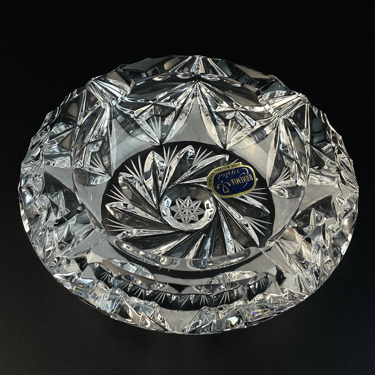 Bohemian glass ashtray by Bohemia Crystal, 1990s