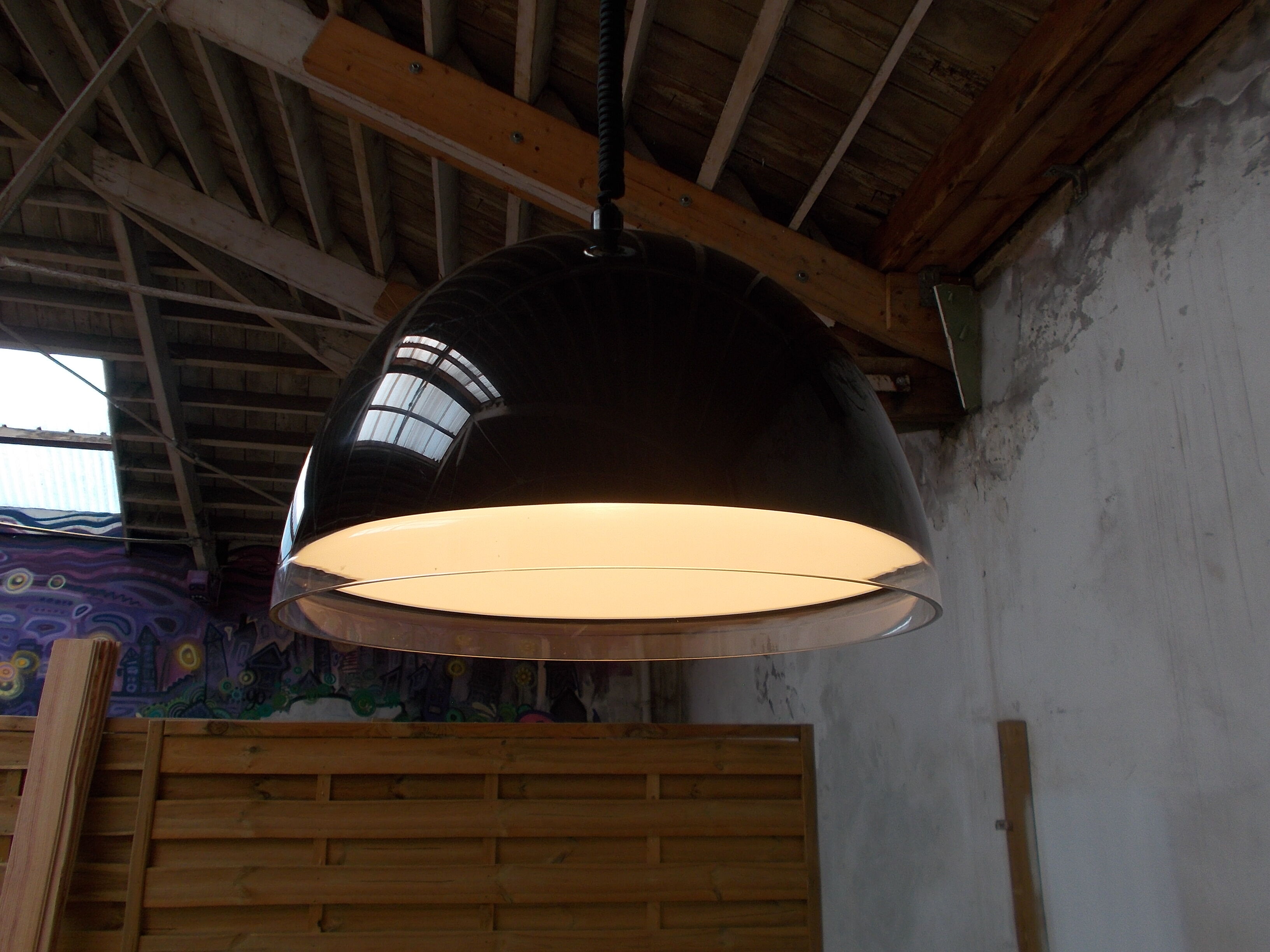 Italian hanging lamp Guzzini half sphere