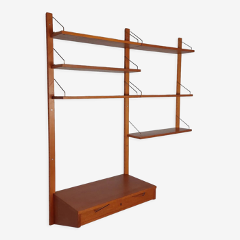 Shelves & wall secretary model RIVAL by Kjell Riise, Vintage Scandinavian 1960s