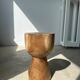 End of sofa, stool, modular furniture in monoxyl suar
