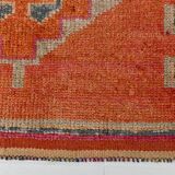 3x11 Red & Pink Super Soft Vintage Runner Rug, 98x335Cm