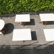 Rare set of 6 Baumann tables 1990, 80x120 and half moon 120cm