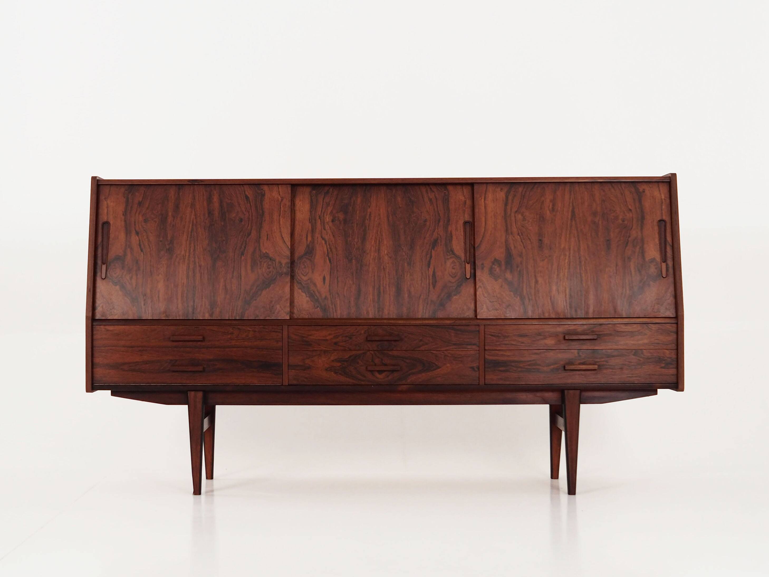 Rosewood highboard, Danish design, 1970s, production: Denmark