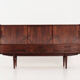 Buffet haut en palissandre, design danois, années 1970, production : Danemark