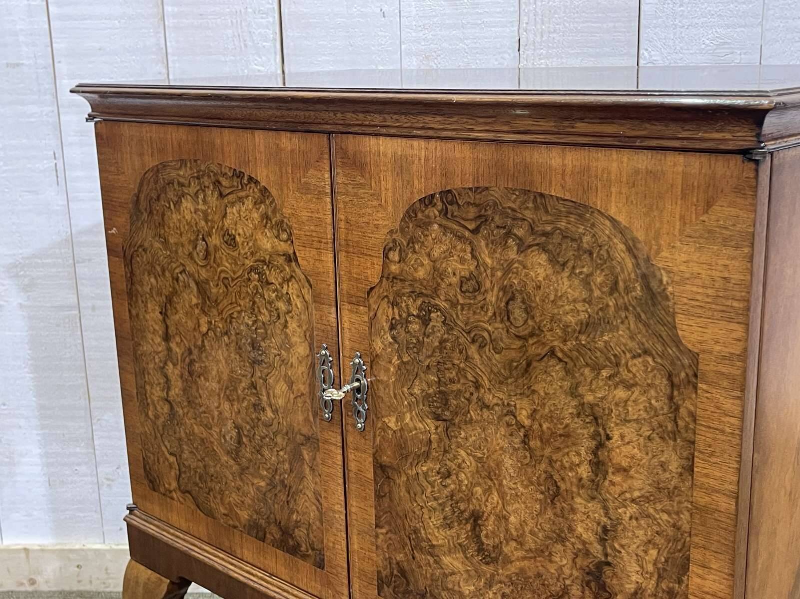 1950s English walnut buffet