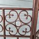 Screen partition wall made of glass and wrought iron