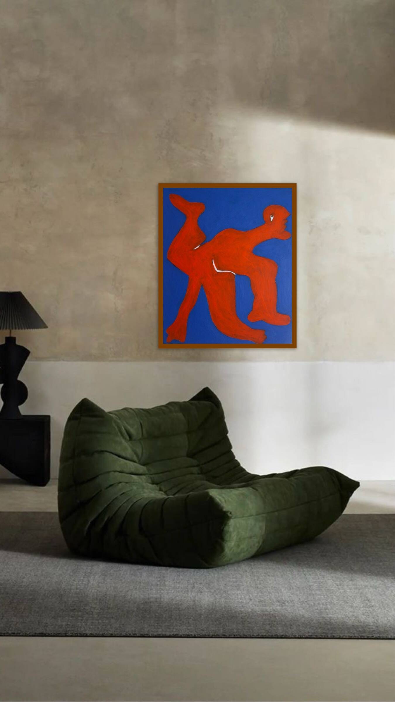 The Orange Man 55x45cm painting on stretched canvas by Bodasca