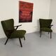 Lot de 2 fauteuils à oreilles « wing chair » design scandinave an 60